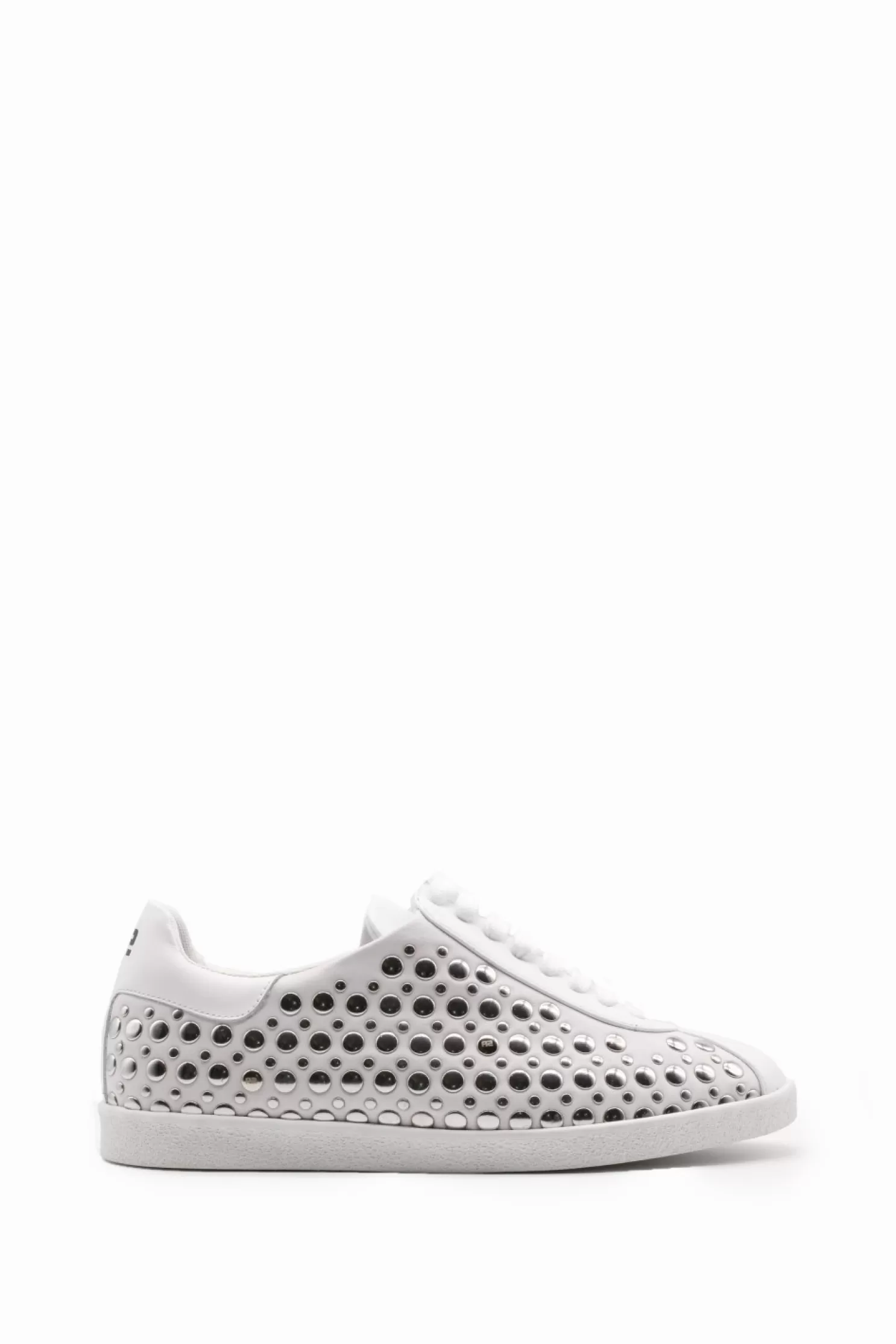 Hot Sonia Rykiel Baskets En Cuir A Clous Blanc / Blanc