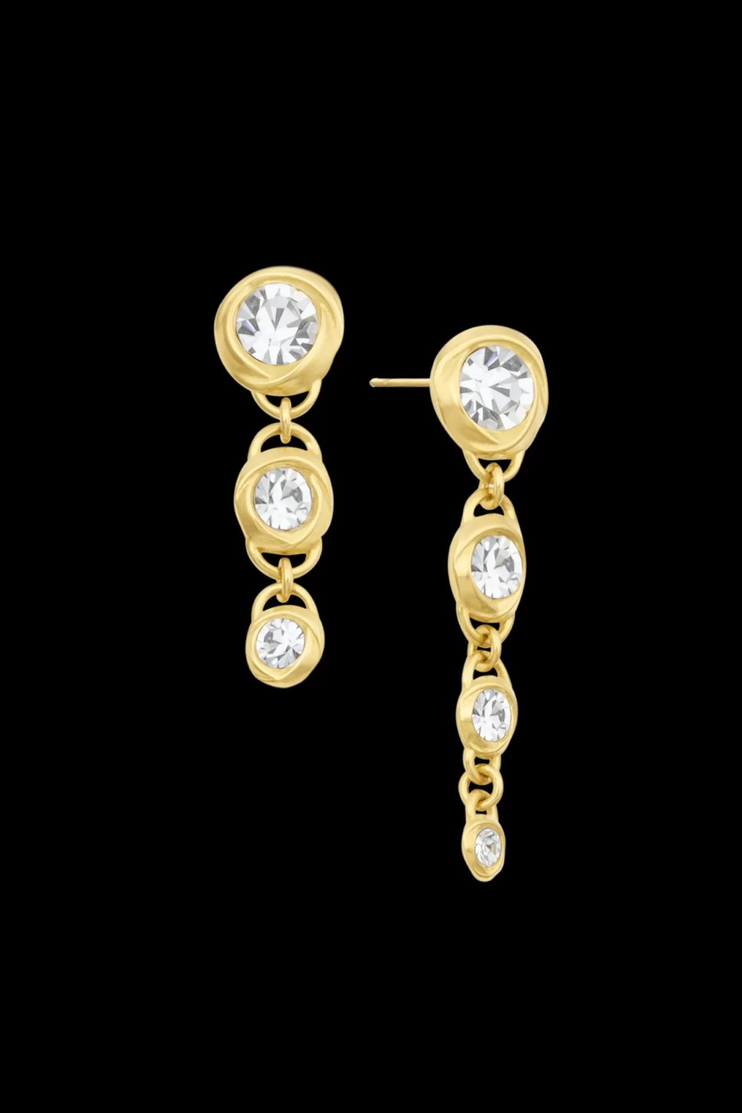 Flash Sale Sonia Rykiel Boucles D'Oreilles Asymetriques Vintage Ribbon Gold / Jaune