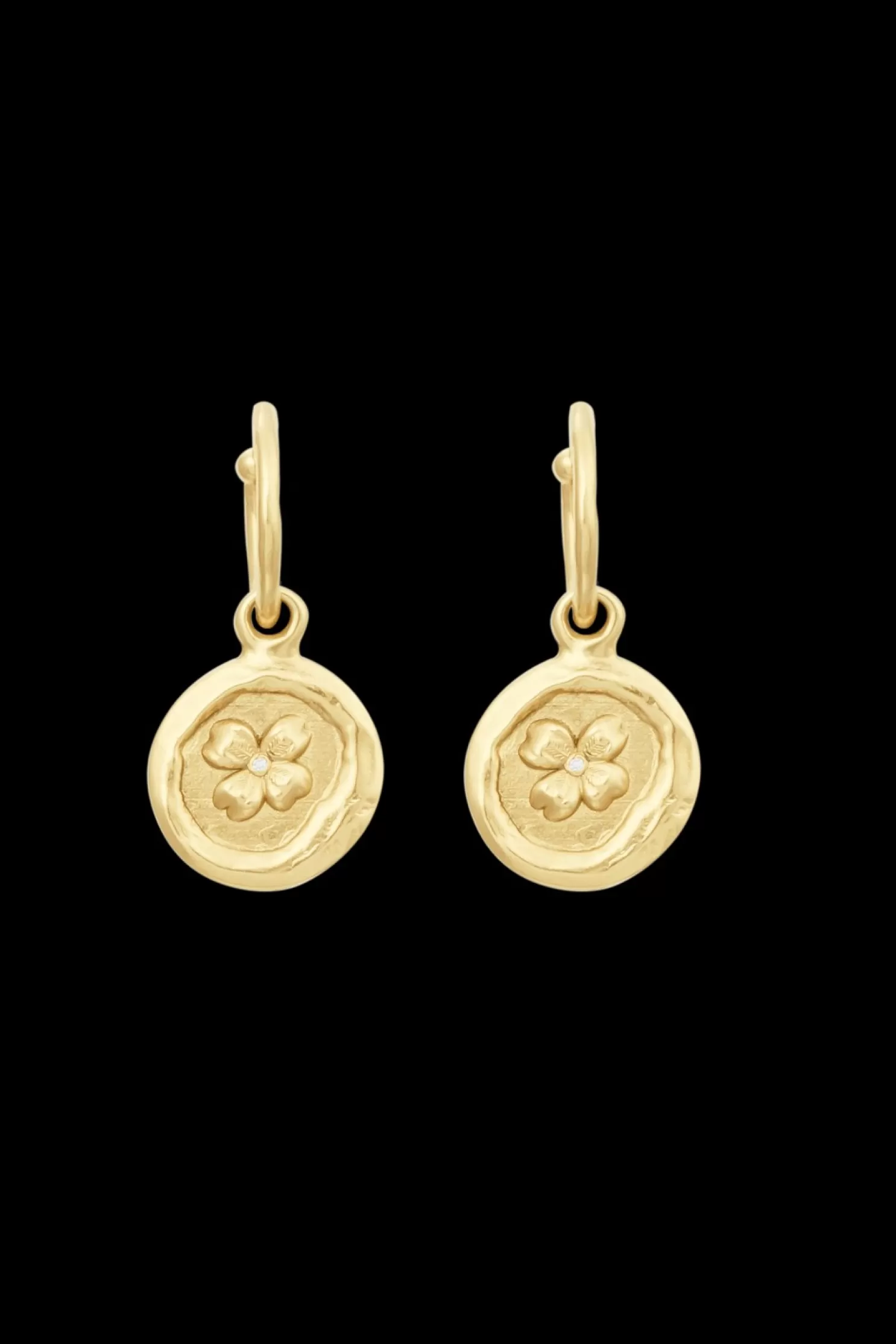 Cheap Sonia Rykiel Boucles D'Oreilles Golden Medals Clover Gold / Jaune