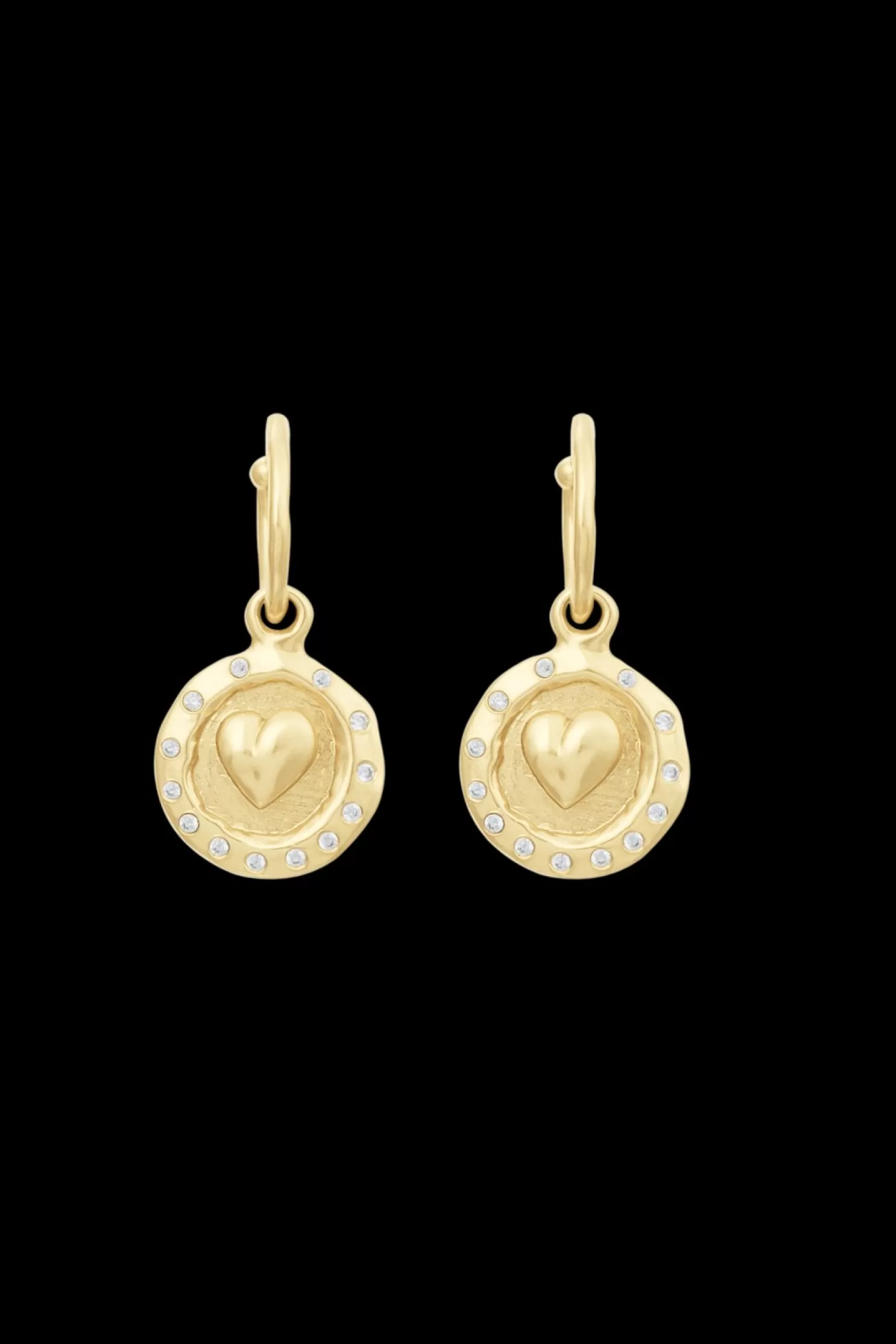 Cheap Sonia Rykiel Boucles D'Oreilles Golden Medals Heart Gold / Jaune