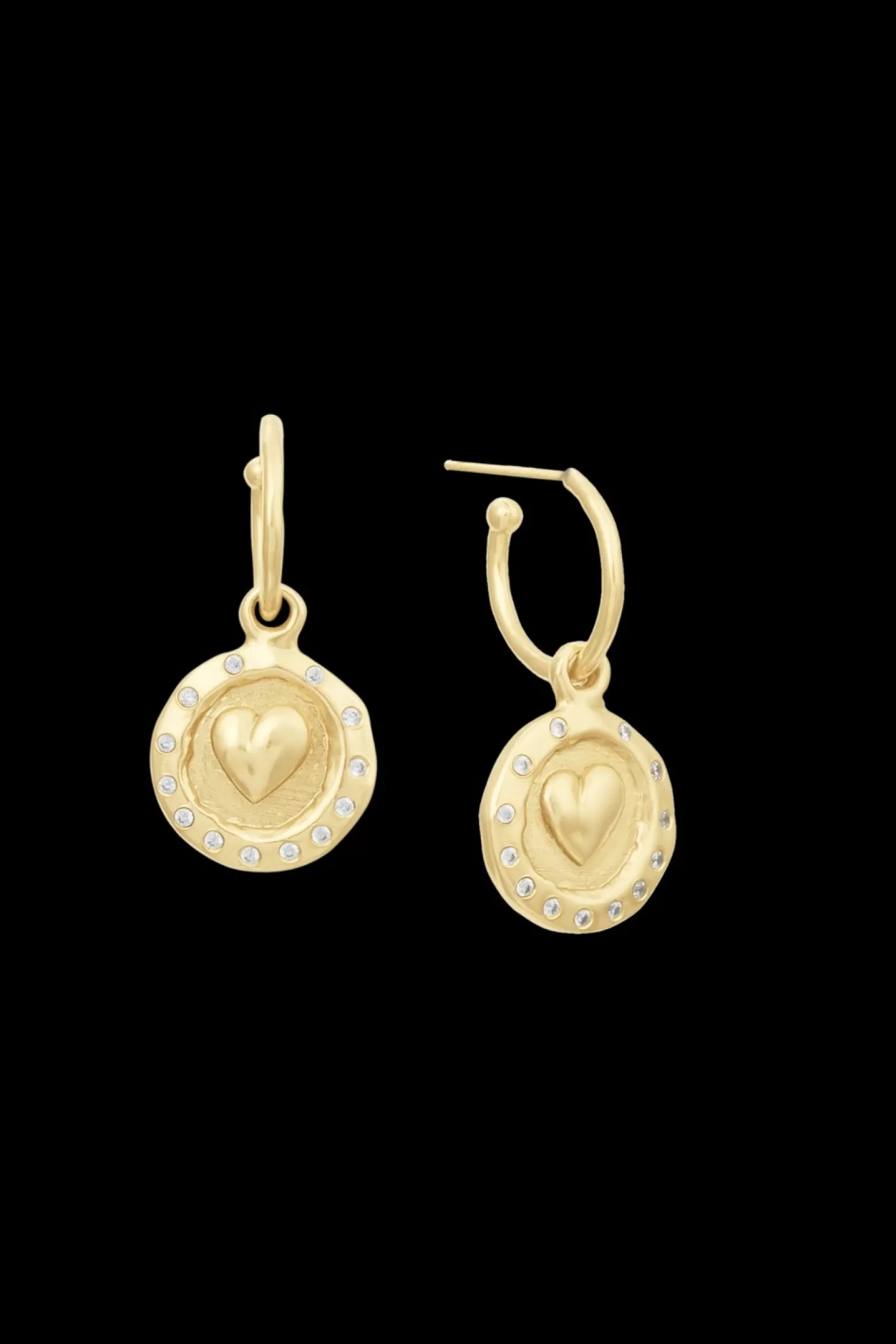 Cheap Sonia Rykiel Boucles D'Oreilles Golden Medals Heart Gold / Jaune