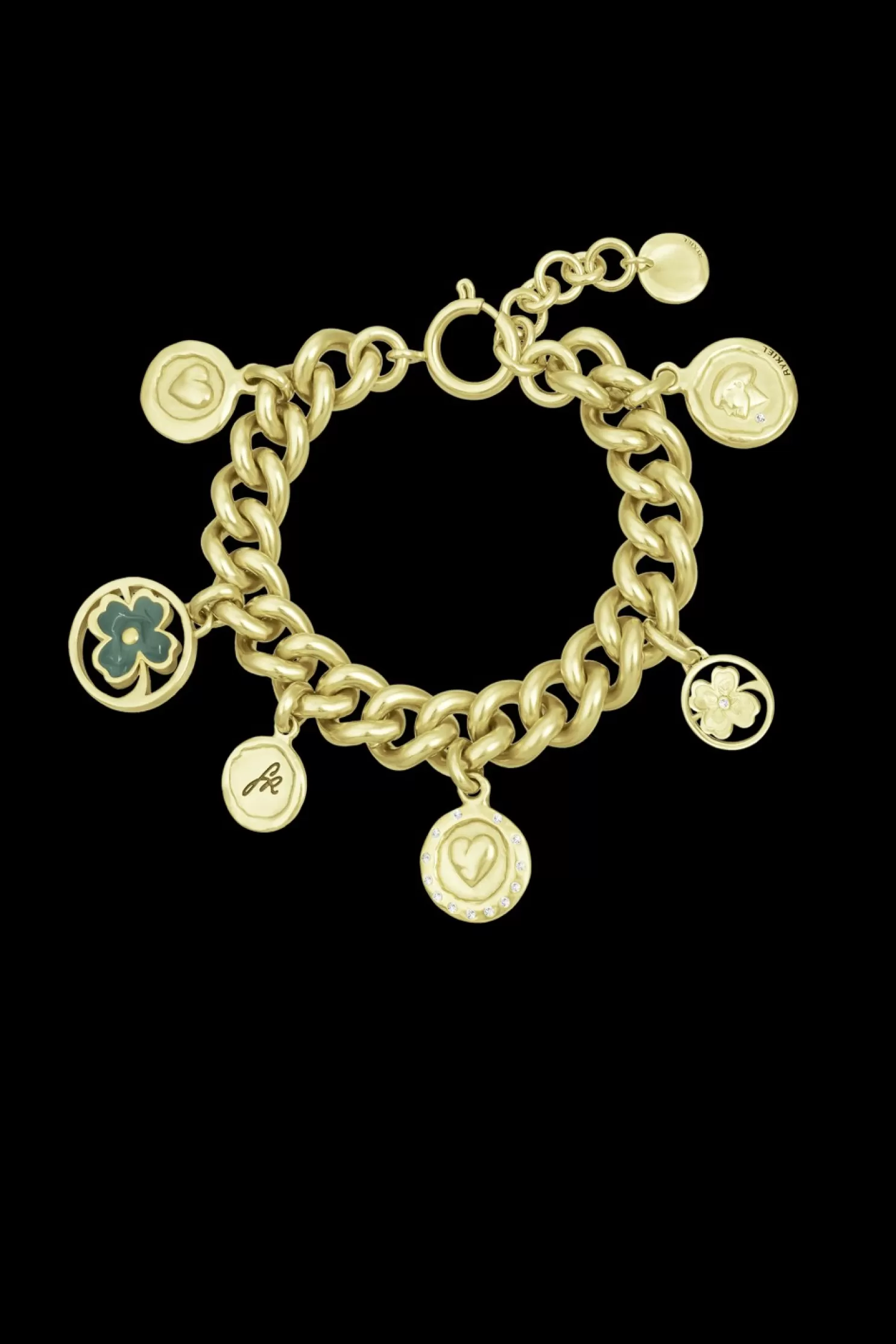 Shop Sonia Rykiel Bracelet Golden Medals Talismans Gold / Jaune