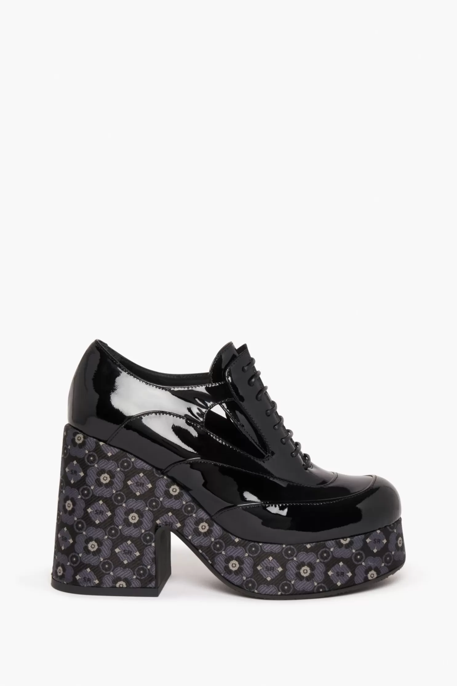 Hot Sonia Rykiel Chaussures A Lacets En Vinyle Noir Noir / Noir