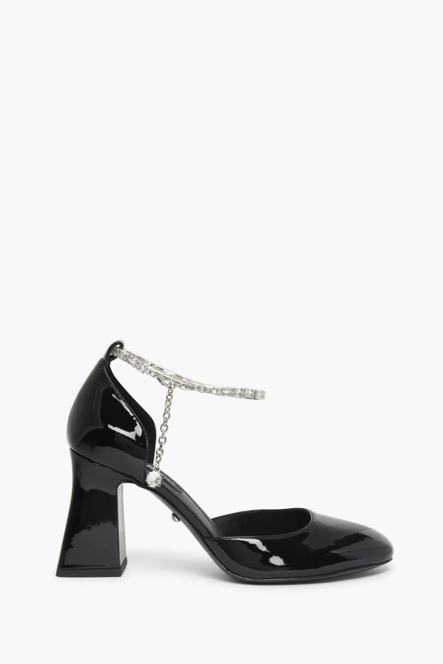 Sale Sonia Rykiel Escarpins D'Orsay En Cuir Verni Noir A Bride Noir / Noir