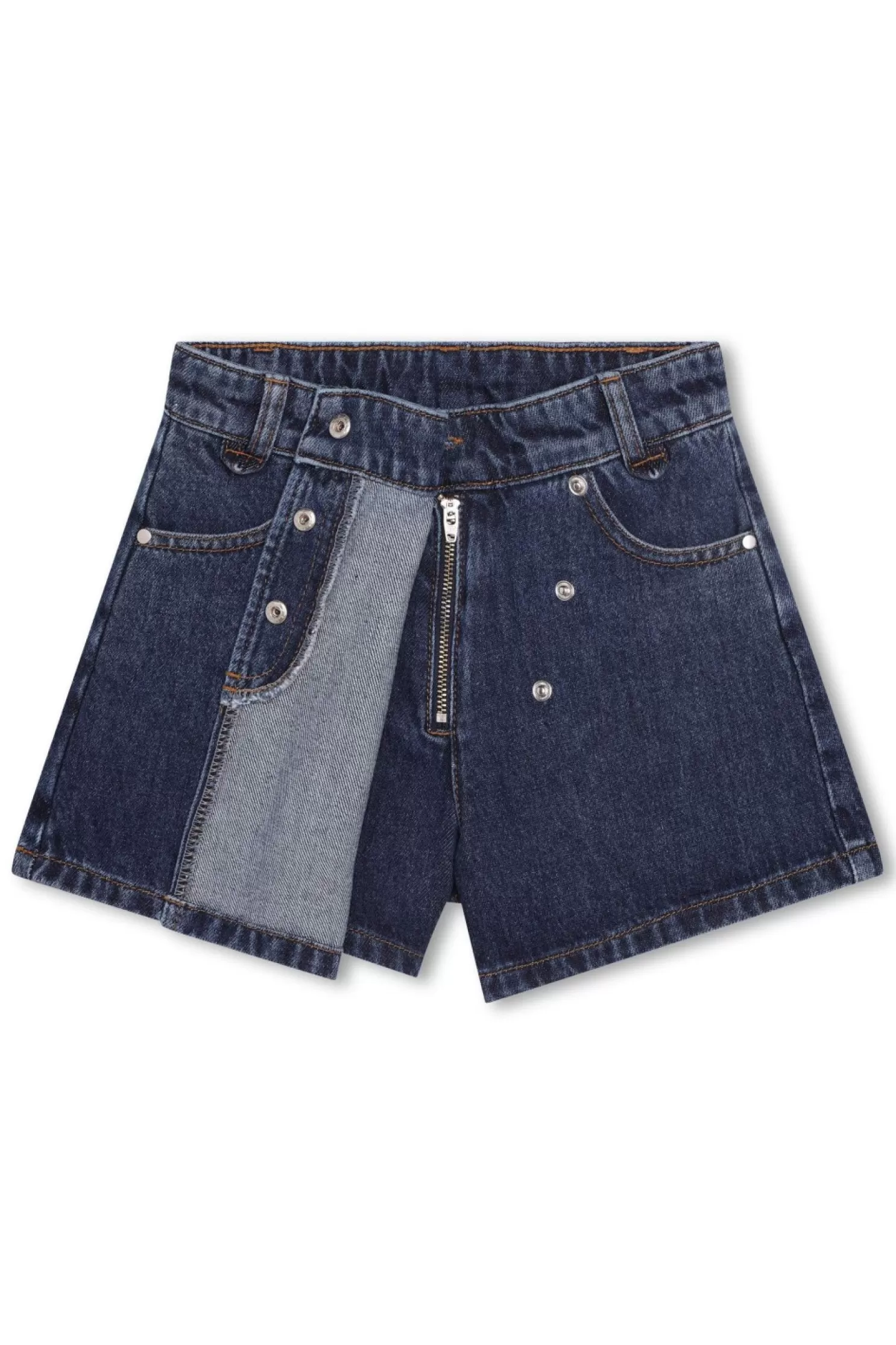 Store Sonia Rykiel Jupe-Short Asymetrique En Jean Brut / Bleu