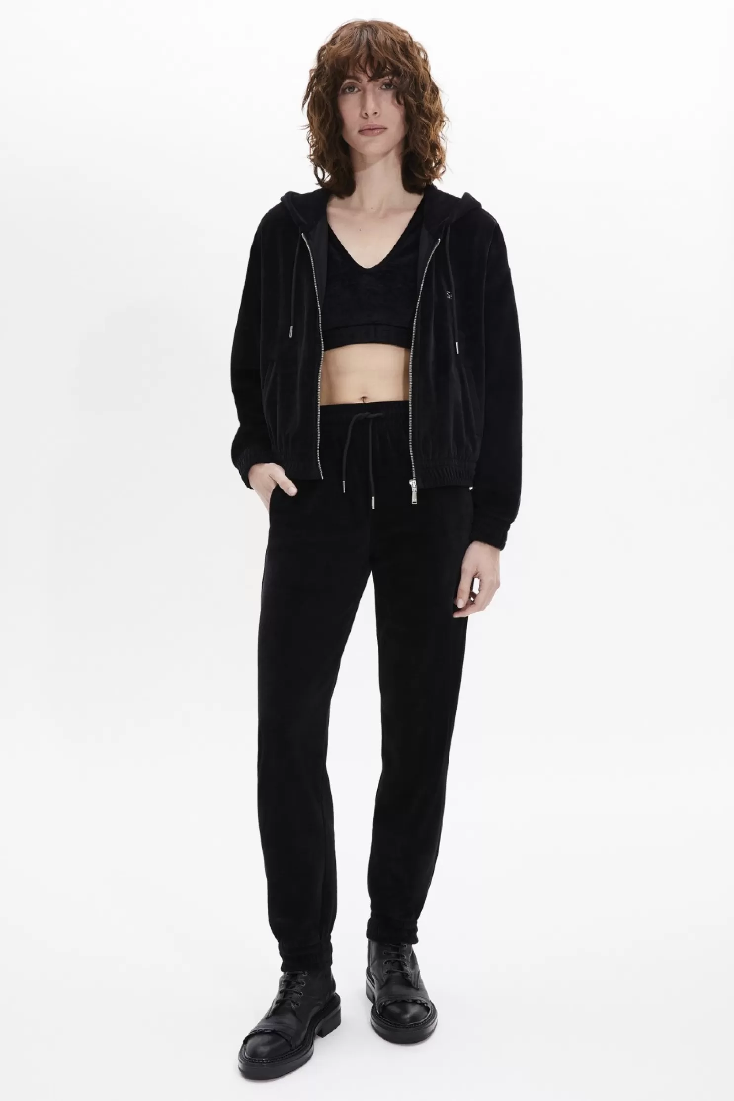 Flash Sale Sonia Rykiel Pantalon De Jogging En Velours Noir / Noir