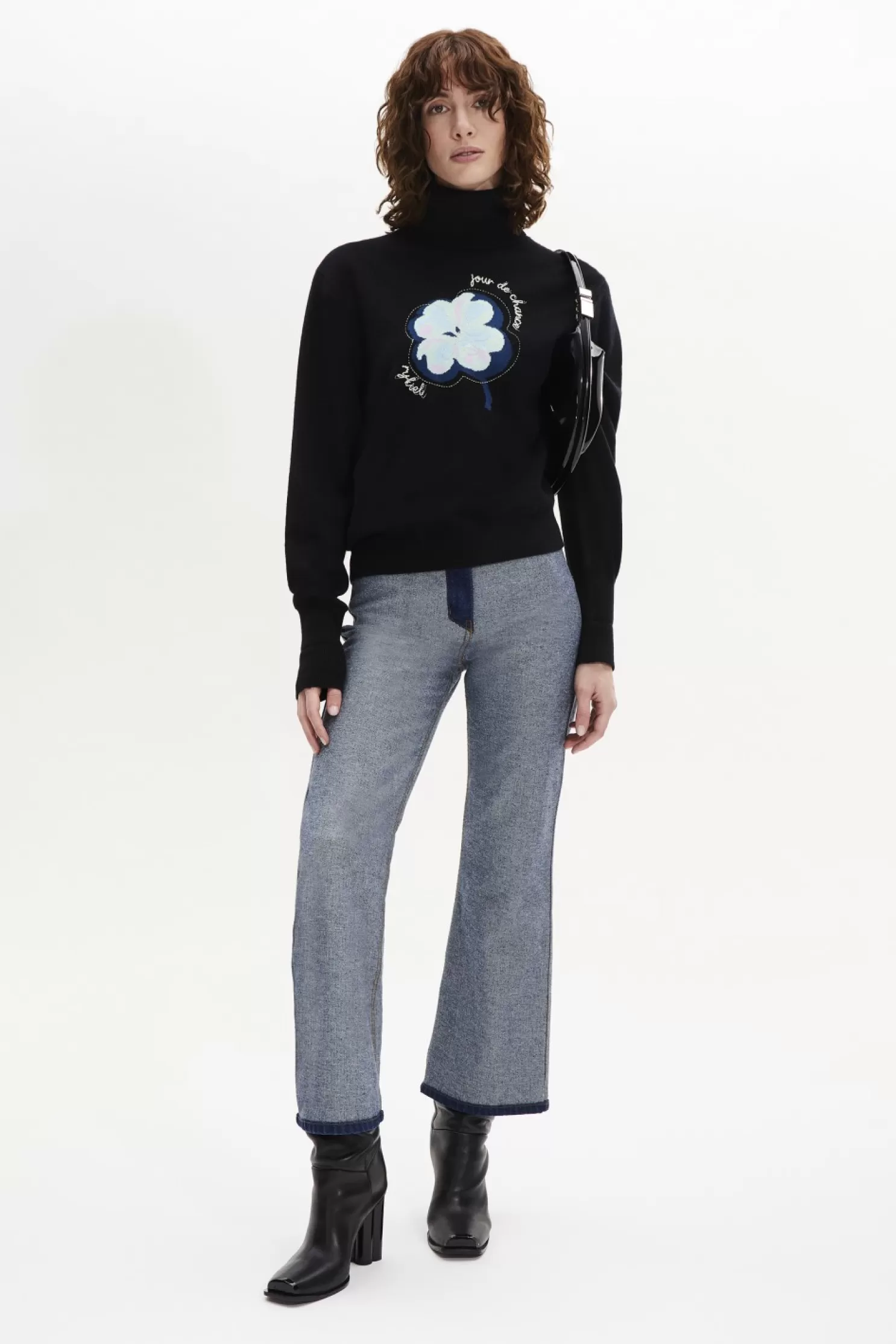 Online Sonia Rykiel Pull Col Roule A Manches Longues Noir / Noir