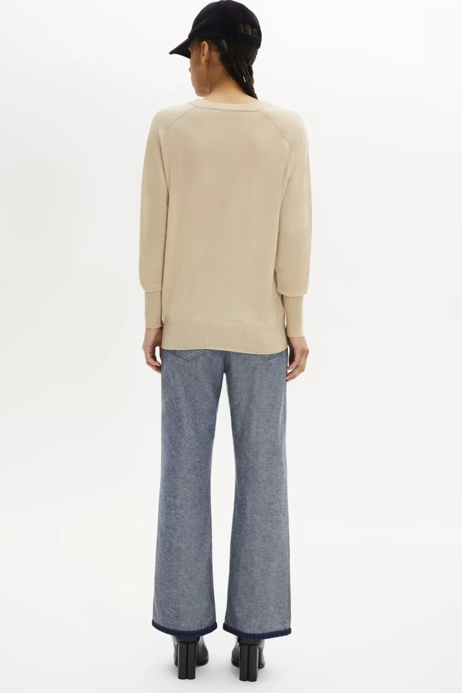 Best Sonia Rykiel Pull En Merino Et Soie Sable / Beige