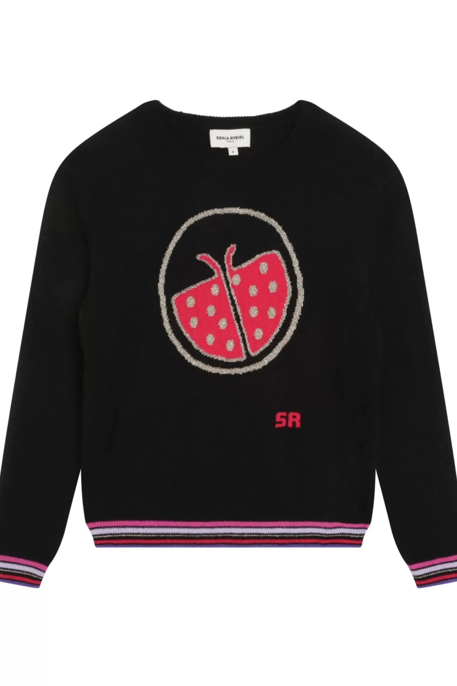 Shop Sonia Rykiel Pull En Tricot Motif Jacquard Noir / Noir