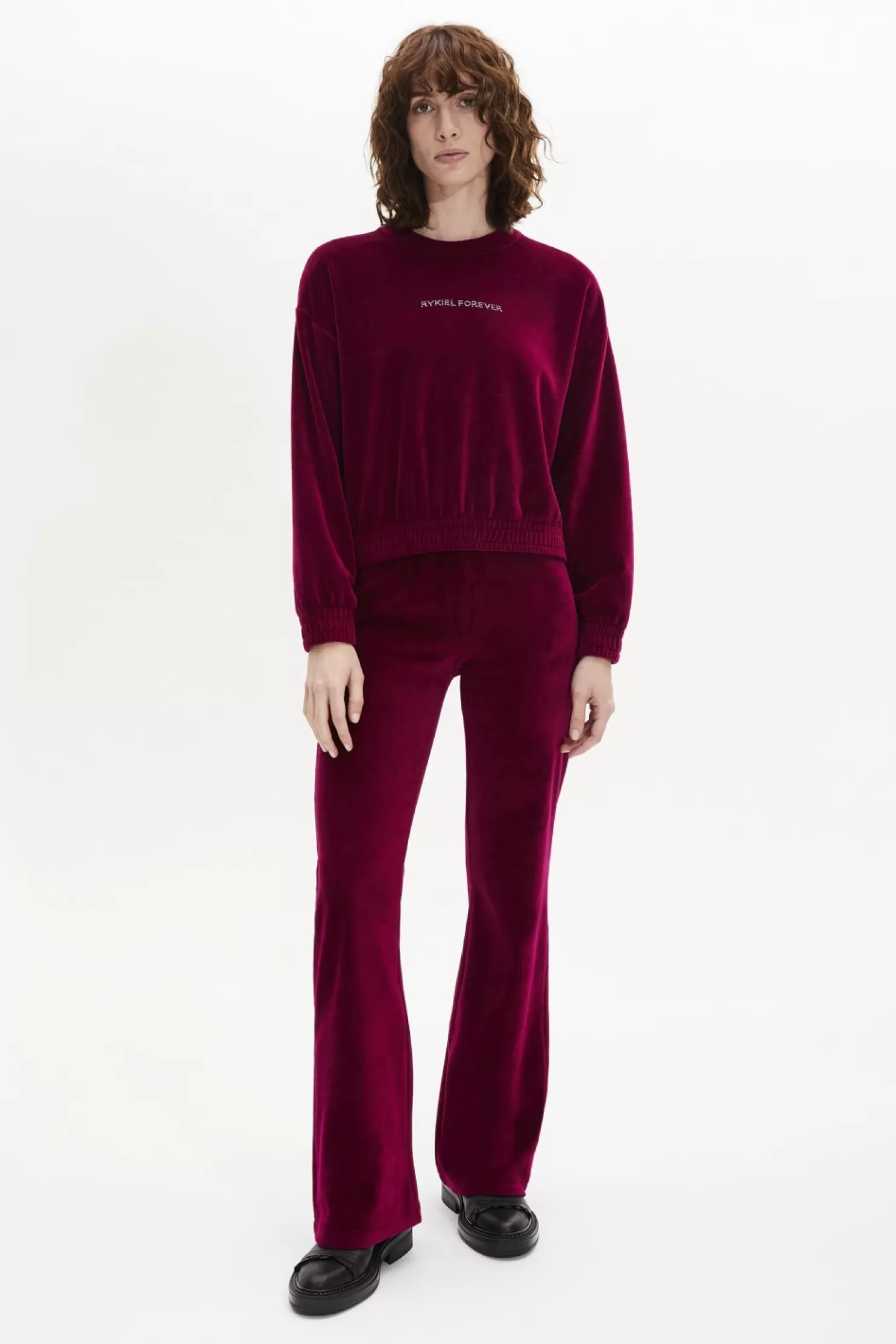 Best Sonia Rykiel Pull Manches Longues En Velours Framboise / Rose