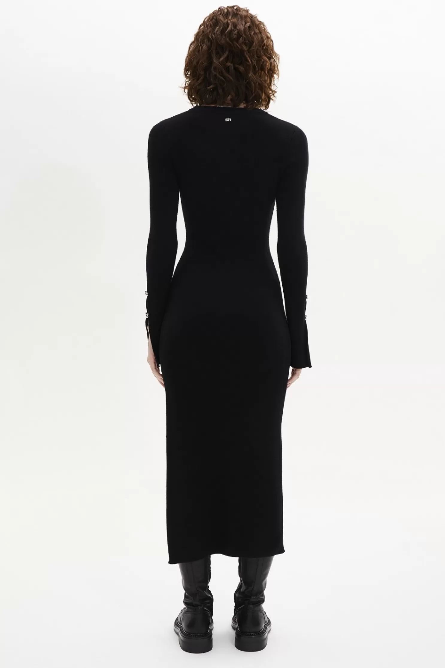 Flash Sale Sonia Rykiel Robe Manches Longues En Viscose Noir / Noir