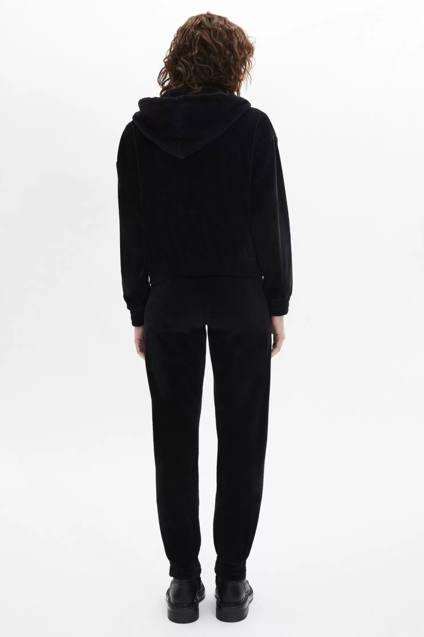 Discount Sonia Rykiel Sweat A Capuche Manches Longues En Velours Noir / Noir