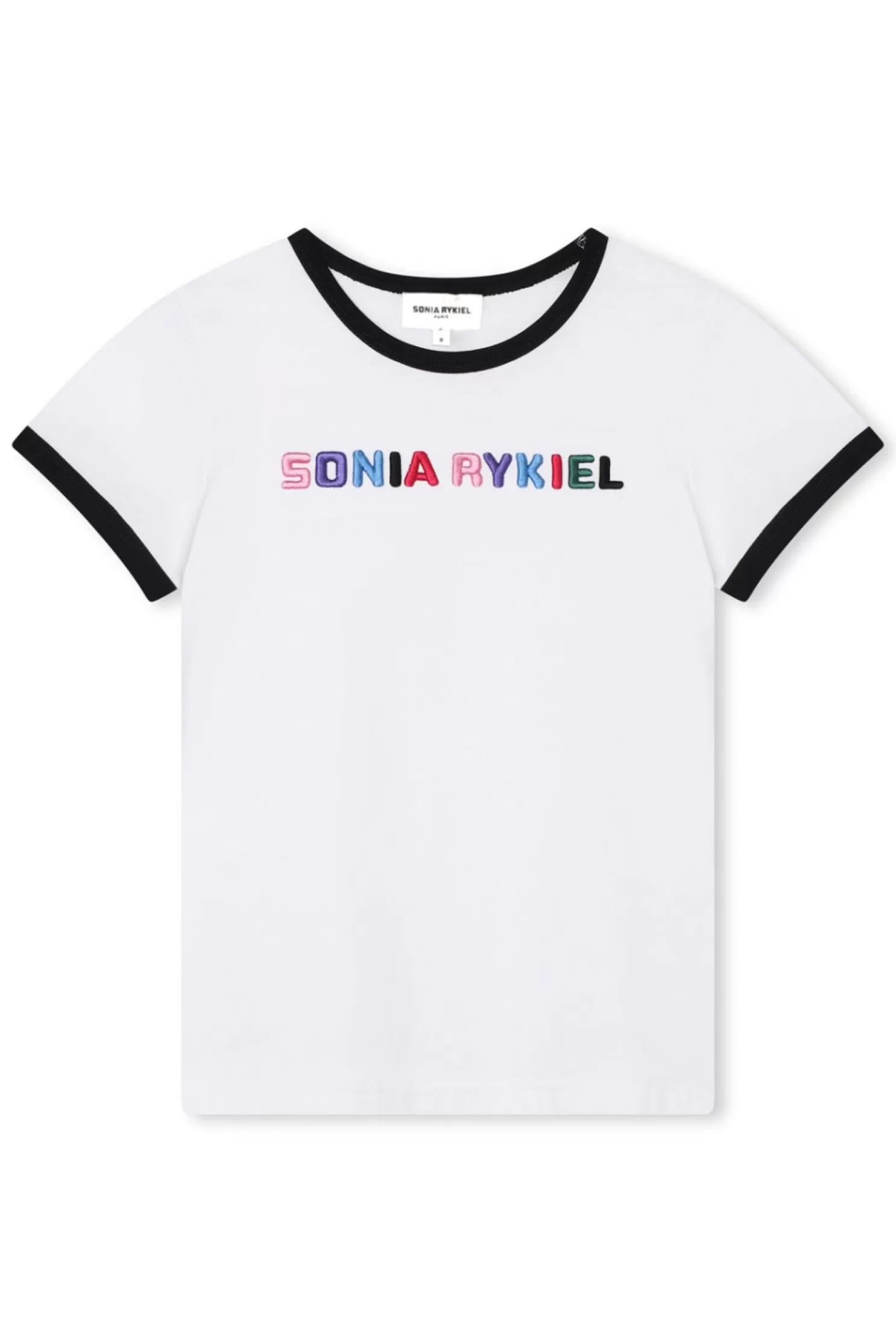 Clearance Sonia Rykiel T-Shirt Encolure Ronde Logo Blanc / Blanc